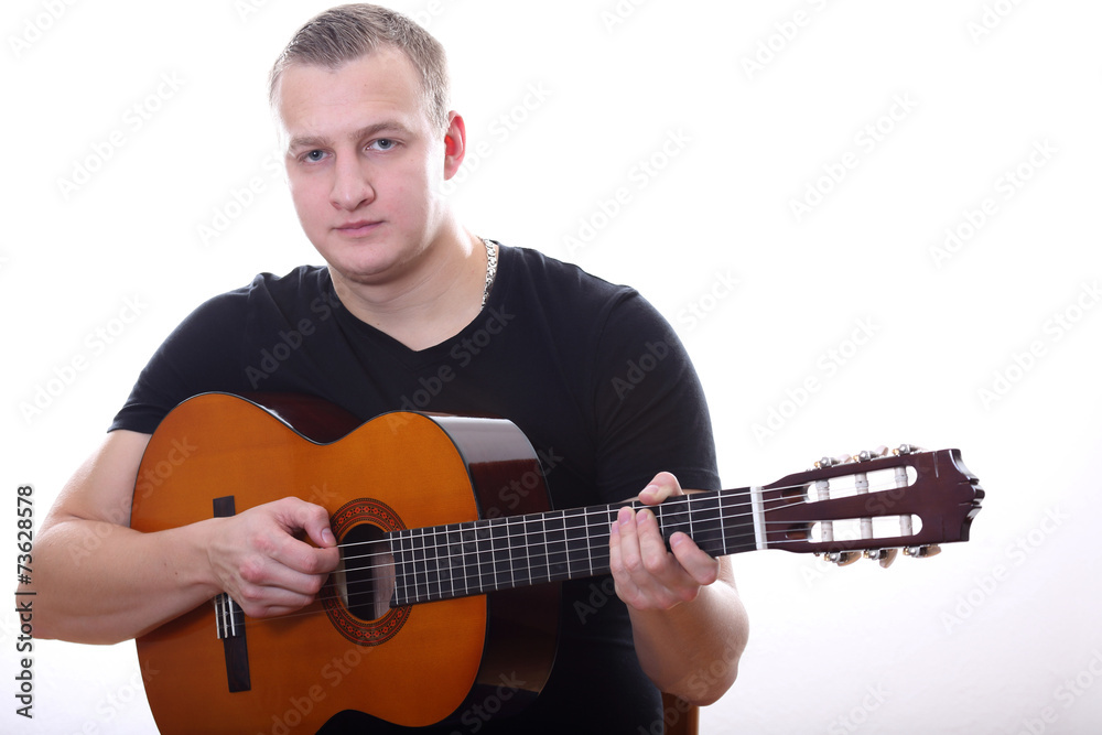 Obraz premium man with guitar