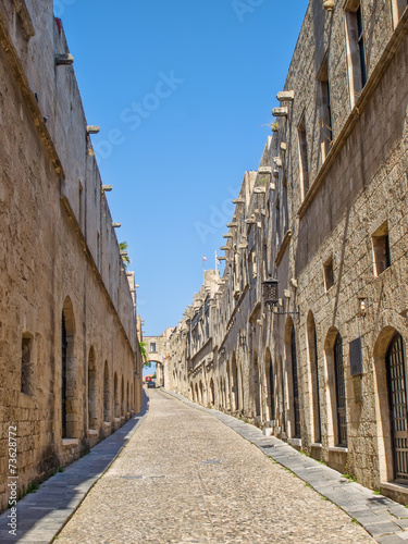 Street of Knights in old town of Rhodes, Greece.