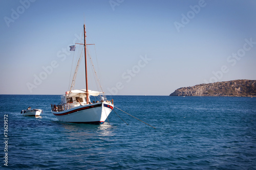 Greek Boat in the Sea