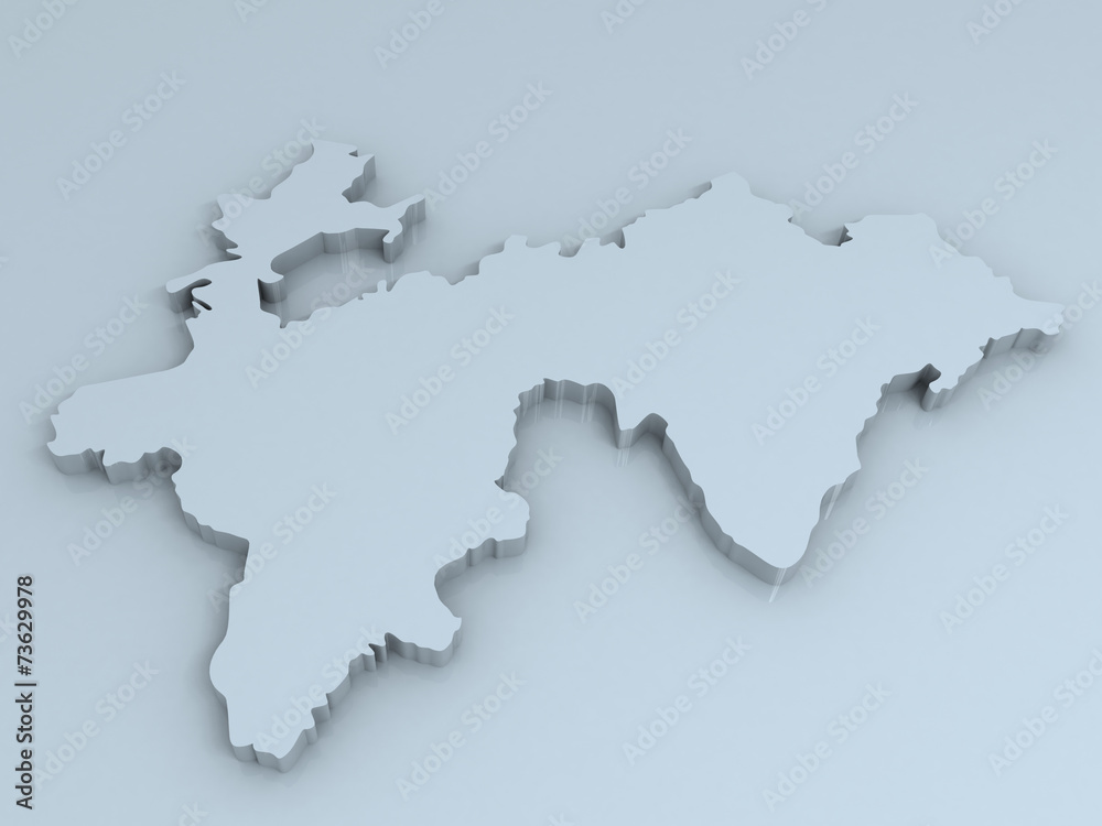 tajikistan 3D map