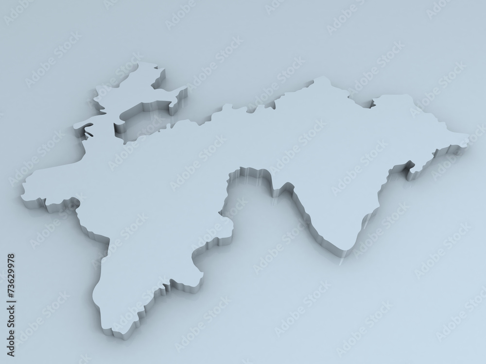 tajikistan 3D map tajikistan 3D map