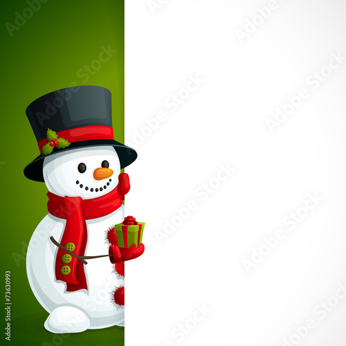 Snowman christmas leaflet
