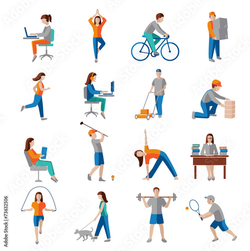 Physical activity icons photo