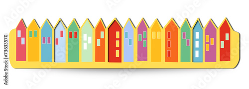 Maisons multicolores
