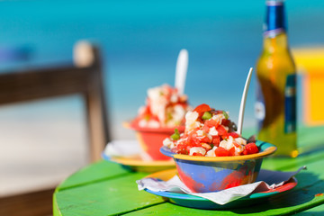 Bahamian conch salad