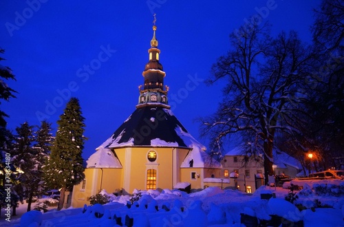 Seiffen Kirche Winter - Seiffen church in winter 04 photo