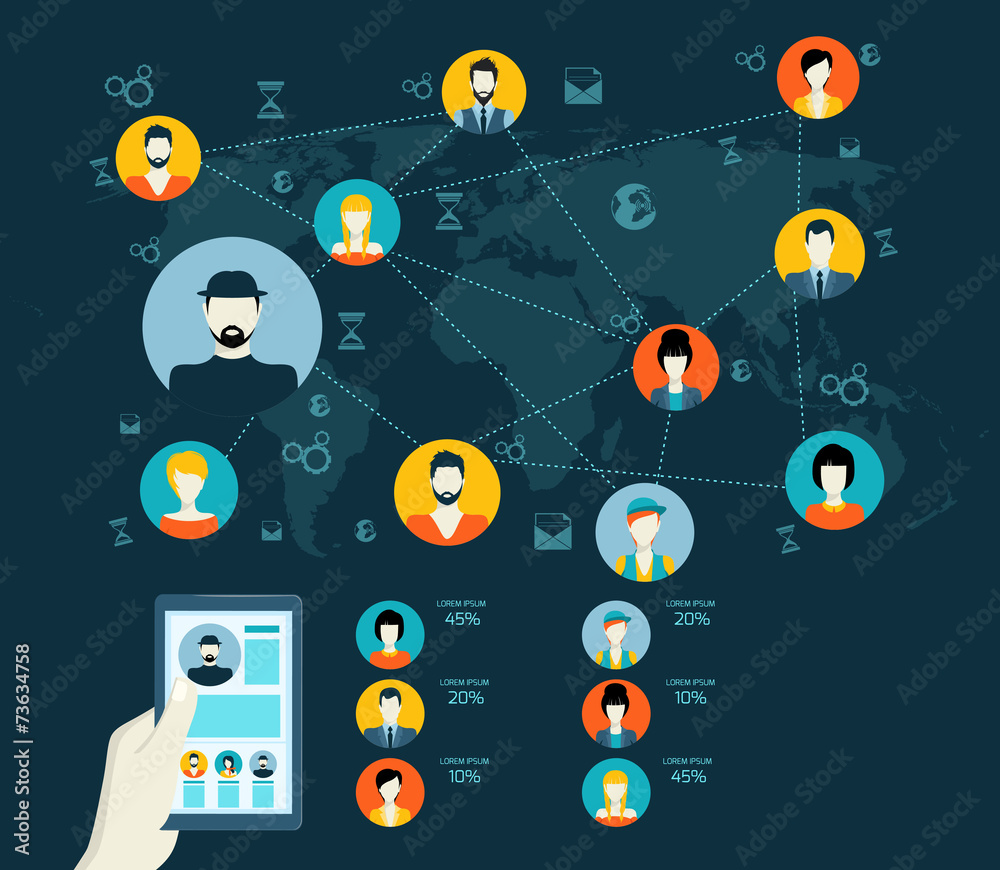 Social network concept Social network concept