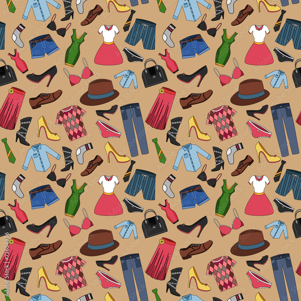 Clothes seamless pattern