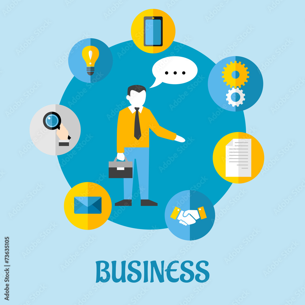 Business flat concept design Business flat concept design