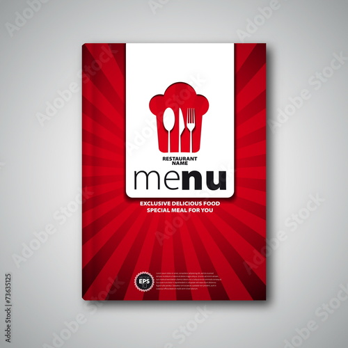 Restaurant Menu Card Design template, Brochure book cover design