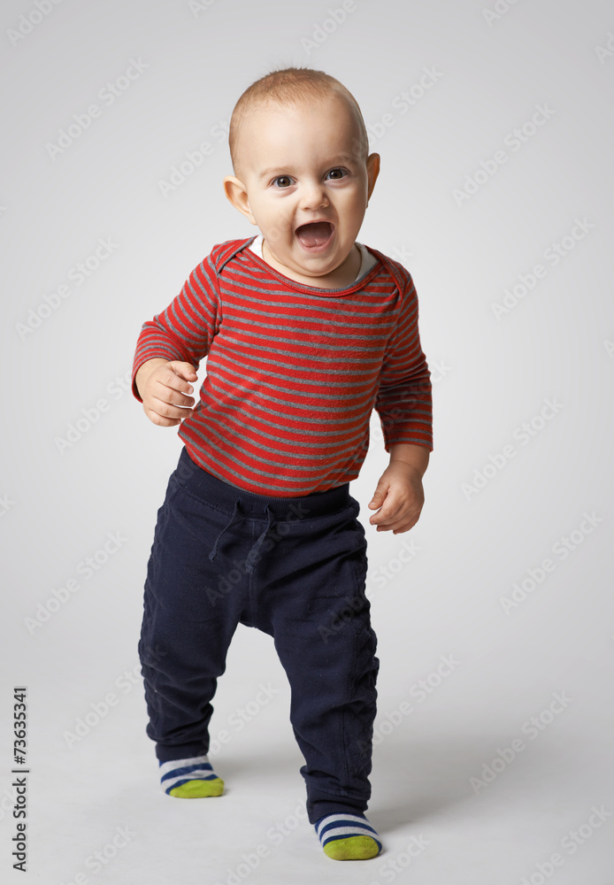 cheerful boy goes forward cheerful boy goes forward