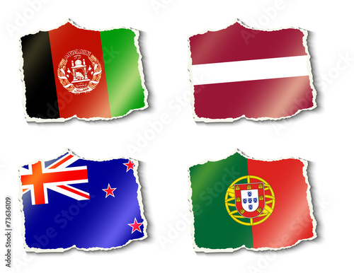 Free Download flags of the world, vector illustration - GFXLoad
