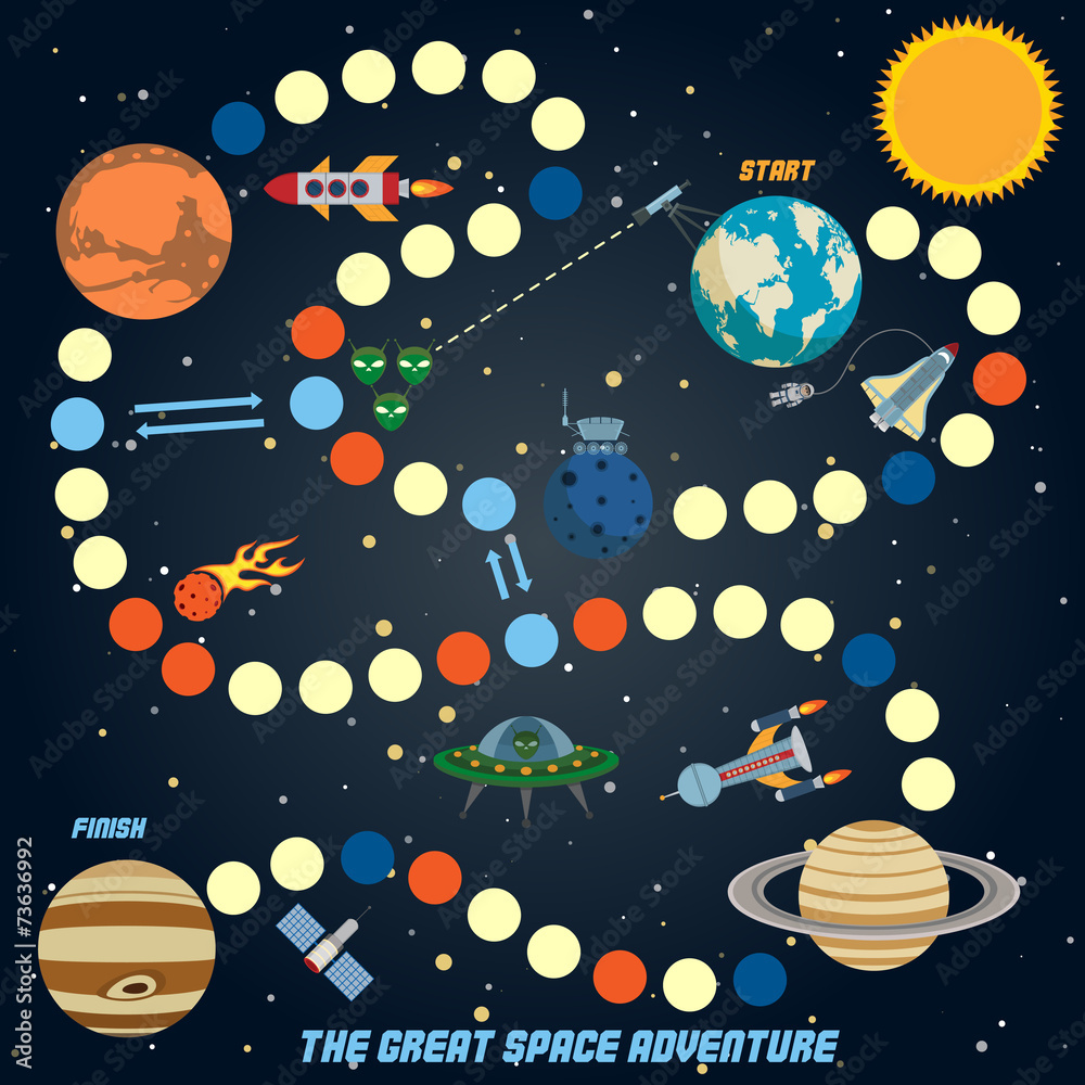 Fototapeta premium Space quest game