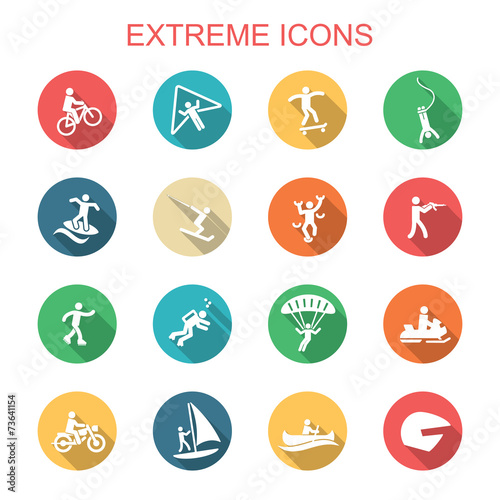 extreme long shadow icons