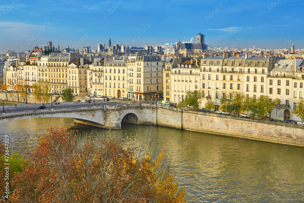 Fototapeta premium Scenic view of Saint-Louis island