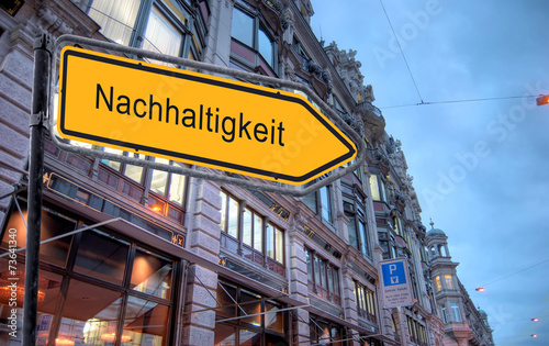 Strassenschild 23 - Nachhaltigkeit