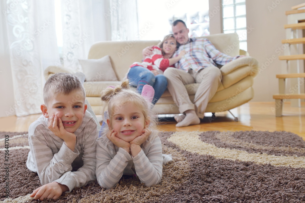 happy young family at home happy young family at home