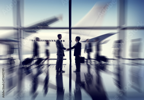Airport Airplane Business Travel Transportation Commute Concept