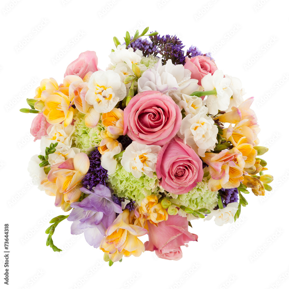 Naklejka premium Pastel colors bouquet