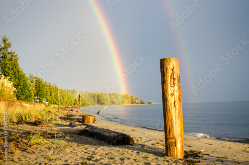 Rainbow on the beach photo