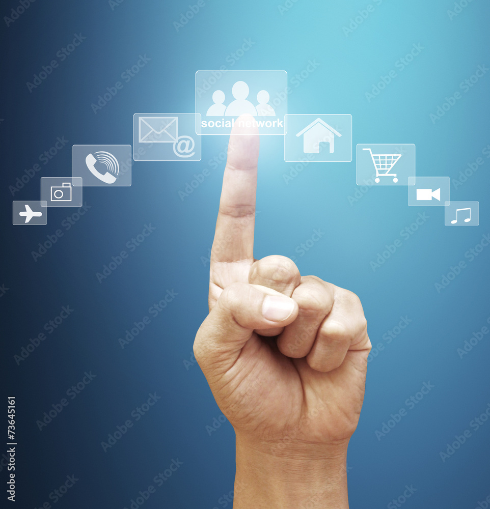 social network structure in  hand