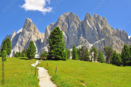 Road in Dolomites, Italy photo