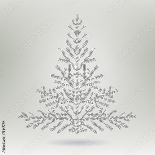 stylized Christmas tree. Simple christmas tree made in vector
