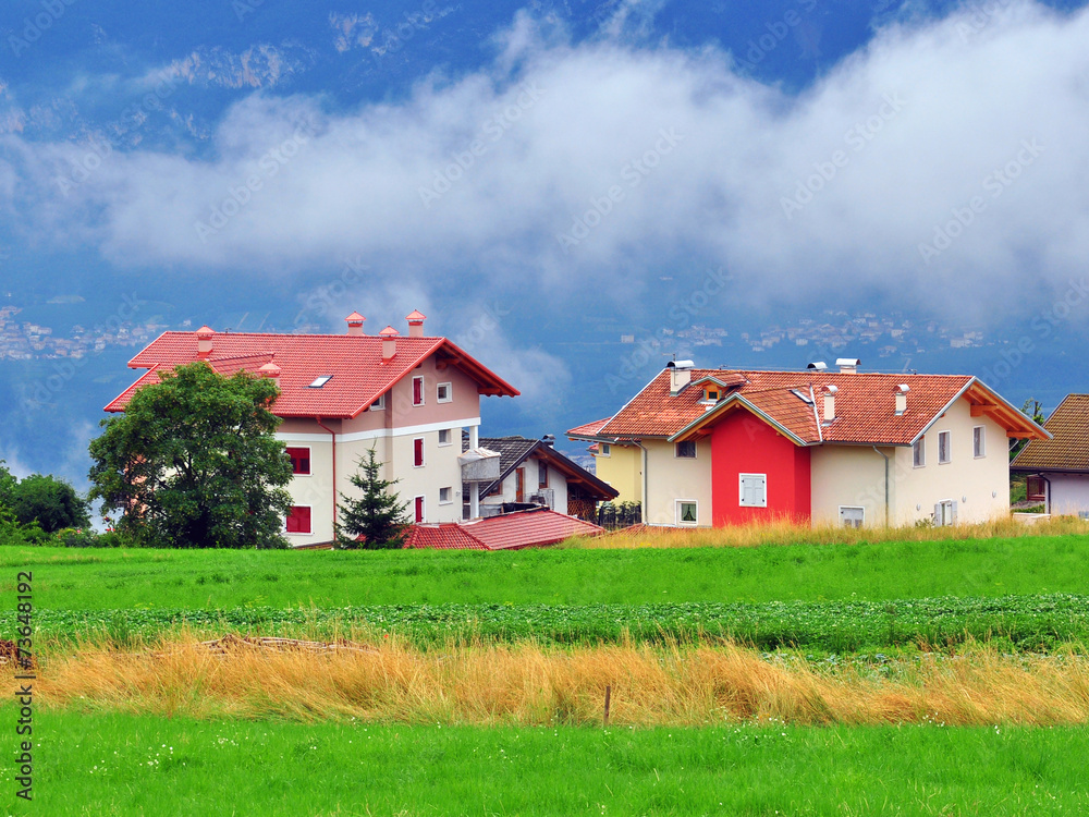 Eco houses in italian village