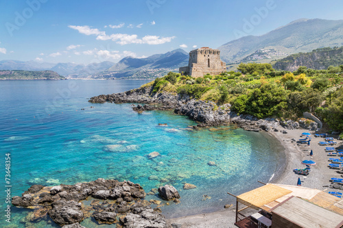 Fototapeta Naklejka Na Ścianę i Meble -  Beach at San Nicola Arcella, Calabria, Italy