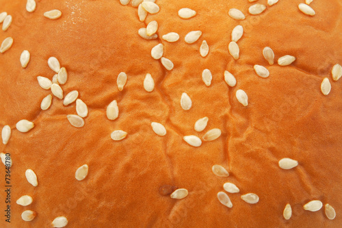 Background of sesame on bread