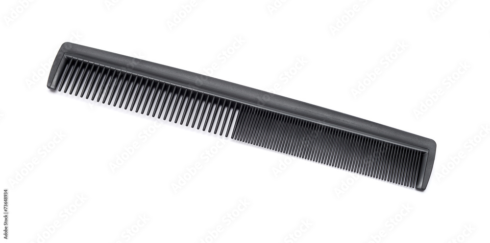 Black comb isolated on white background Black comb isolated on white background