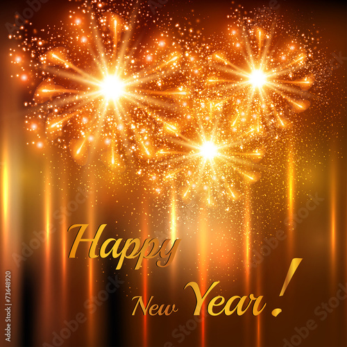 Happy New Year celebration background, easy editable