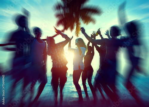 Dancing Party Enjoyment Happiness Celebration Outdoor Beach Conc
