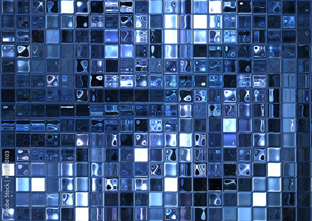 Fototapeta premium Blue glass mosaic