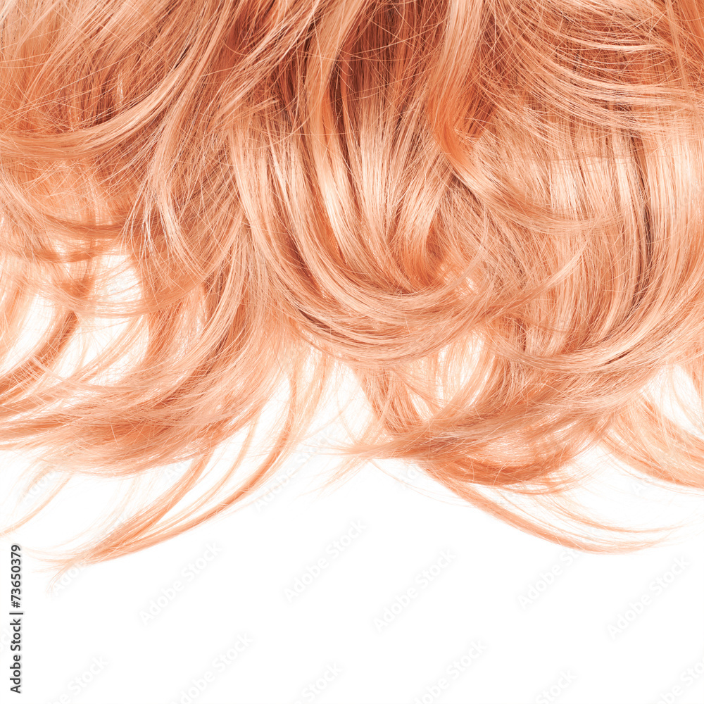 Hair fragment over the white Hair fragment over the white
