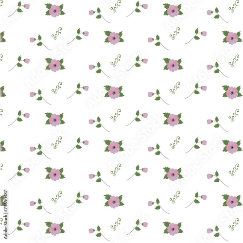 Fototapeta Naklejka Na Ścianę i Meble -  Vector retro floral pattern with flowers