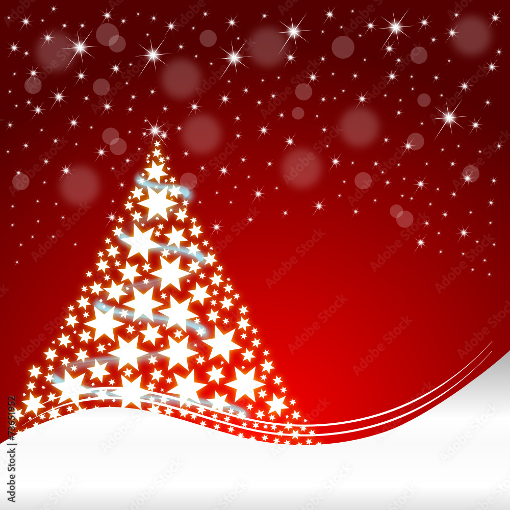Weihnachtskarte mit Weihnachtsbaum