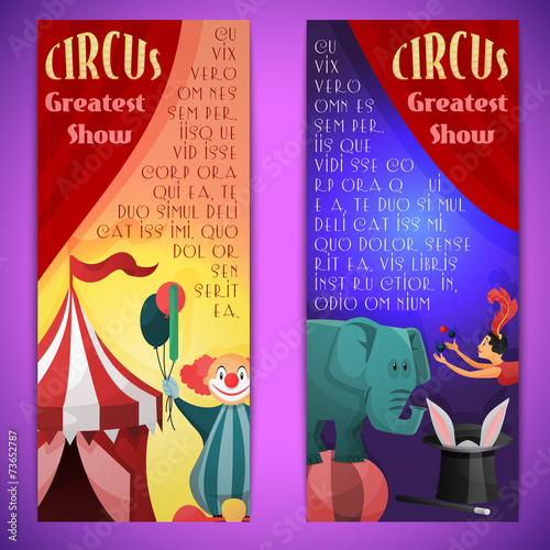 Circus banner vertical