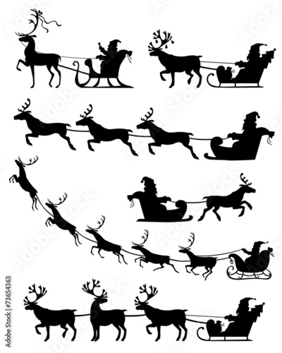 Santa Claus sleigh set