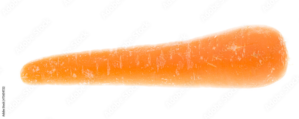 Side view of entire Carrot over white Side view of entire Carrot over white
