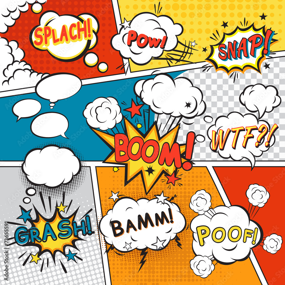 Comic set bubbles Comic set bubbles