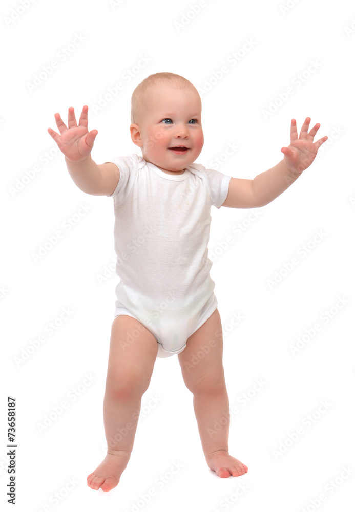 Infant child baby kid toddler make first steps Infant child baby kid toddler make first steps
