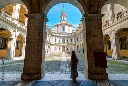 Canvas Print Palazzo della Sapienza in Rome, Italy