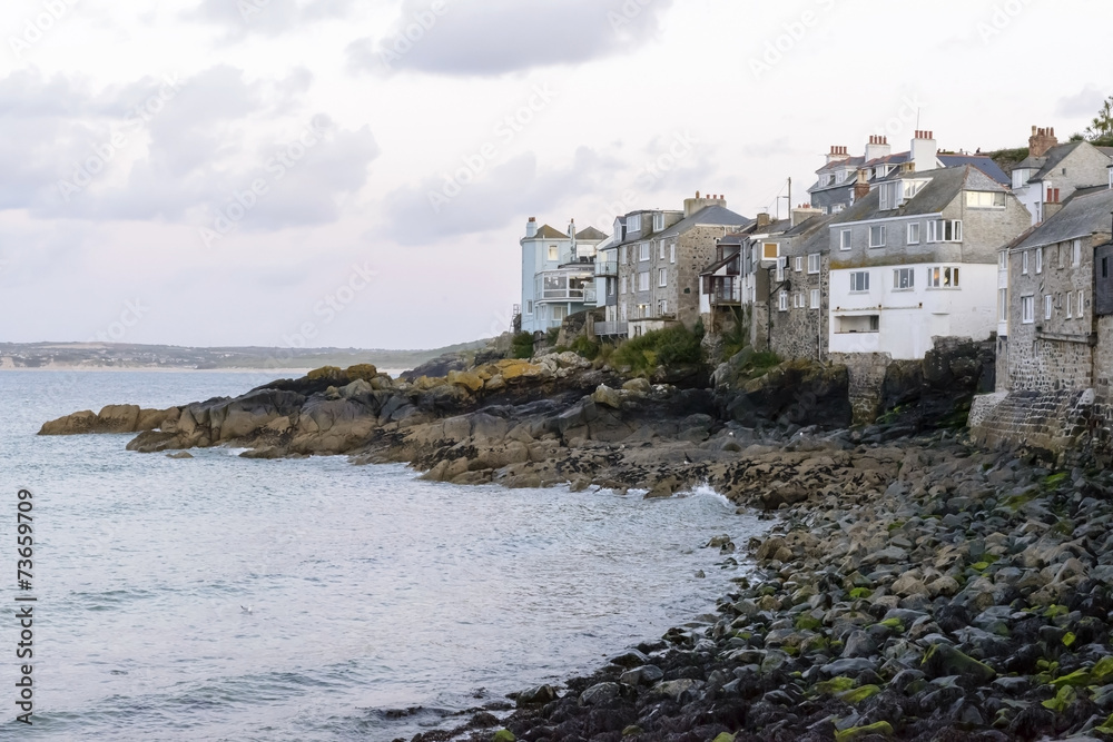 sea side houses at st. Ives, Cornwall