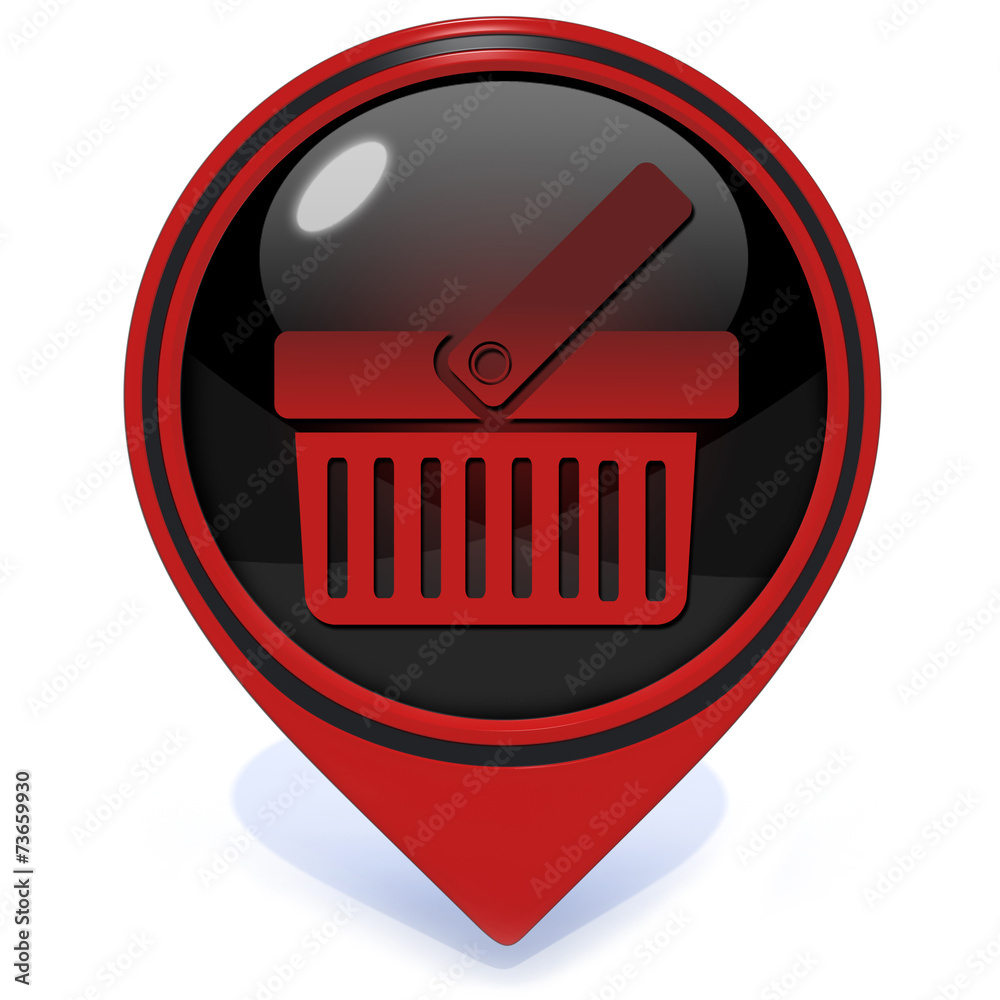 shopping cart pointer icon on white background shopping cart pointer icon on white background