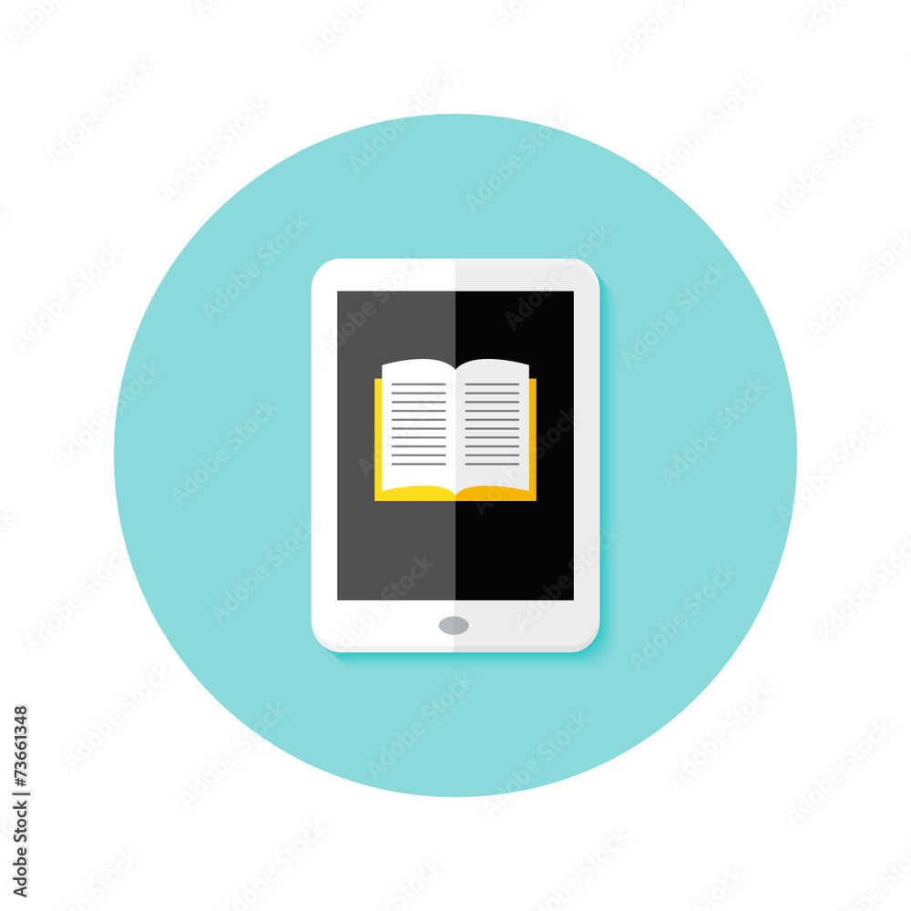 Ebook Flat Circle Icon Ebook Flat Circle Icon