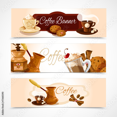 Coffee banners horizontal