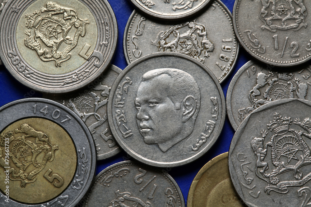 Naklejka premium Coins of Morocco
