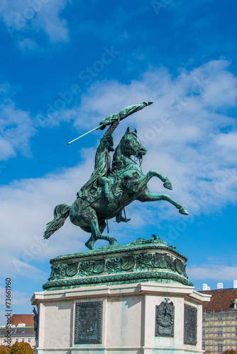 Statue of Archduke Charles in Vienna  Austria