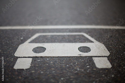 sign of car on road